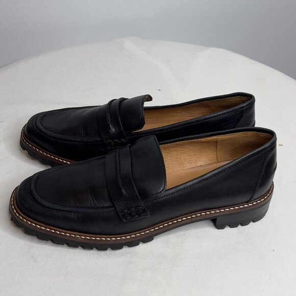 Madewell $158 The Corinne Lugsole Loafer in Black Size 10 NE526 NEW - Picture 3 of 11